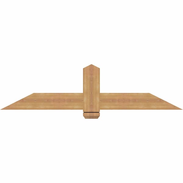 Ekena Millwork Eugene Smooth Timber Gable Bracket, Western Red Cedar, 60"W x 15"H x 1 1/2"D x 5 1/2"F, 6/12 Pitch GBW060X15X0206EUG00SWR - main